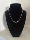 Sterling Silver Graduated bar necklace