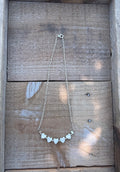 Mother of Pearl Hearts Bar Necklace