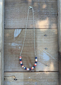 Red White & Blue Bar Necklace